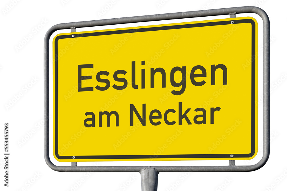 Ortstafel Stadt Esslingen am Neckar, freigestellt als PNG, (Symbolbild) Ortstafel Stadt Esslingen am Neckar, freigestellt als PNG, (Symbolbild)