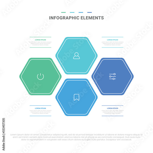 Vector modern shapes options infographic elements for business with icons template design