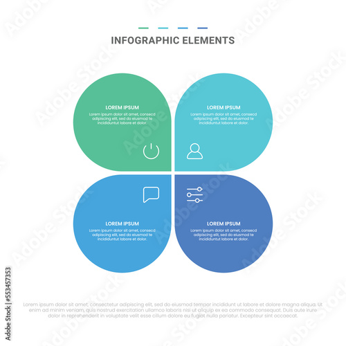 Vector modern shapes options infographic elements for business with icons template design