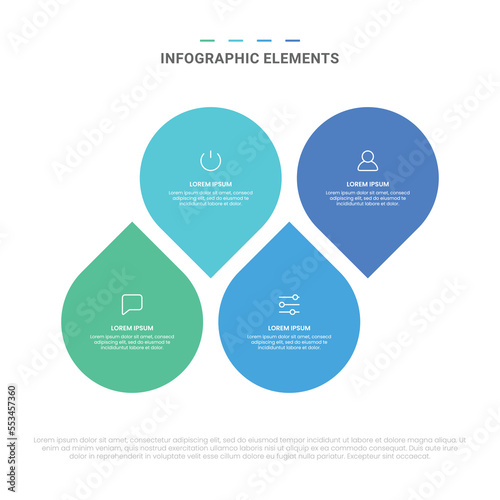 Vector modern shapes options infographic elements for business with icons template design