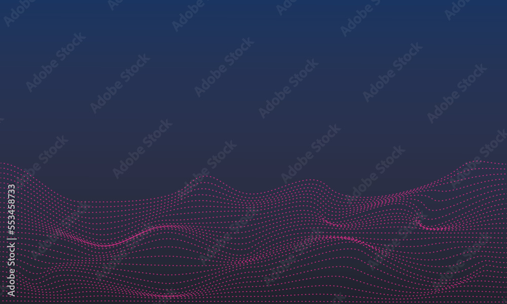 abstract blue background with pink wave