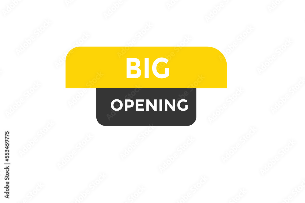 Big opening button web banner template Vector Illustration
