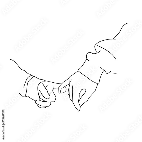 The way forward. A helping hand is extended for salvation. Two people join hands. A gesture of trust, reliability and help. The gesture is isolated on a white background. Flat vector illustration.