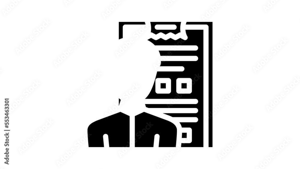 survey salesman glyph icon animation