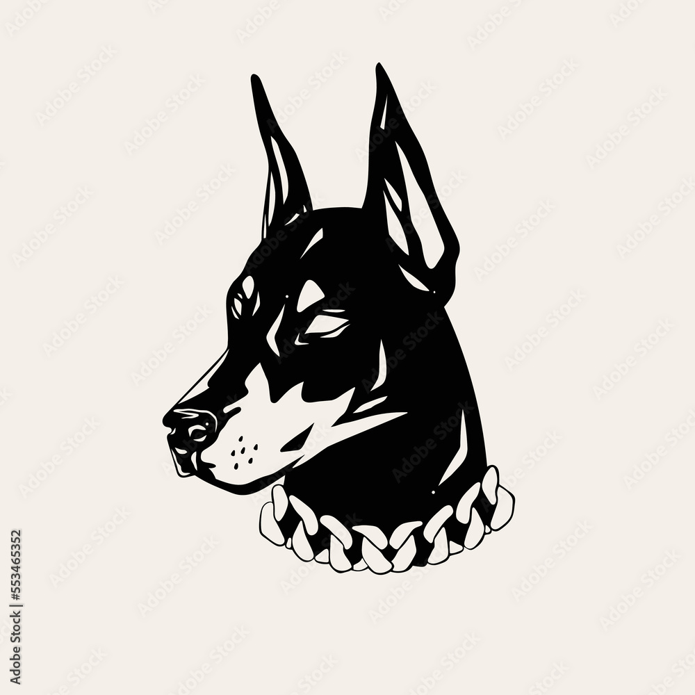 Pin by Katie Iley on Yats | Traditional tattoo stencils, Doberman tattoo,  Traditional tattoo animals