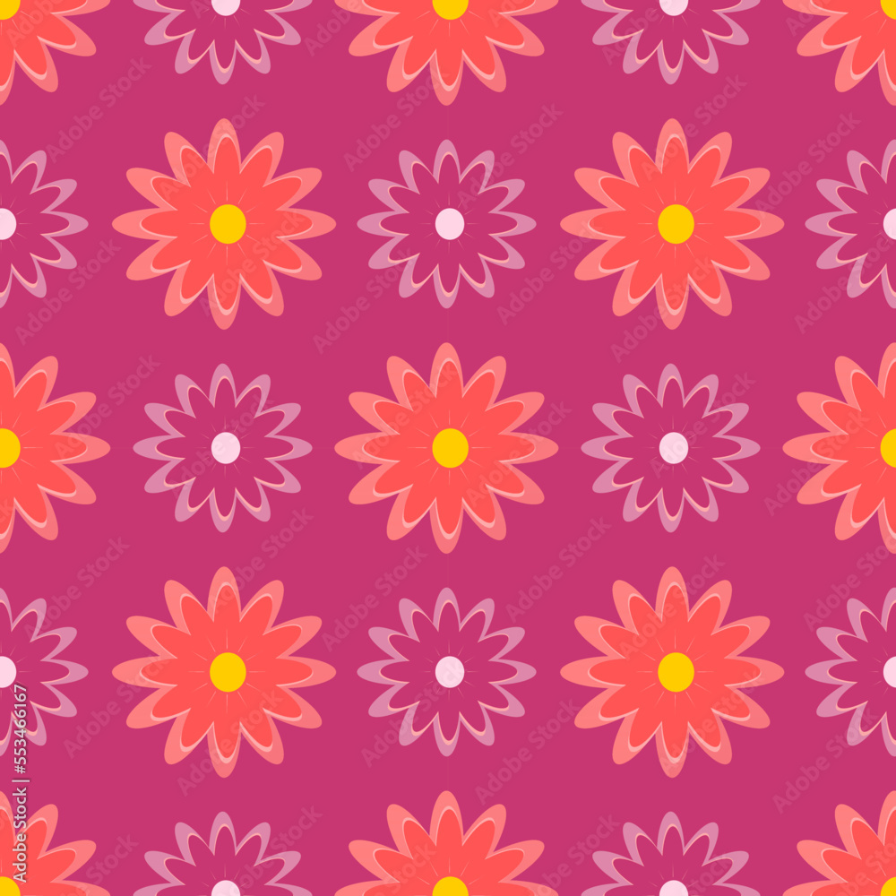 seamless pattern with flowers background