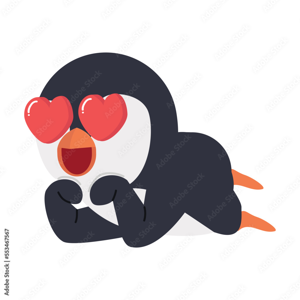 Cute little penguin in love Cute little penguin in love