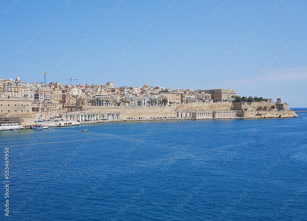 Panorama of Valletta european capital city of Malta on May