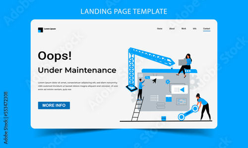 System under maintenance landing page template