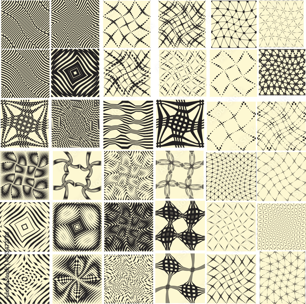 Fototapeta premium Seamless pattern with lines.Unusual poster Design .Black Vector stripes .Geometric shape. Endless texture 