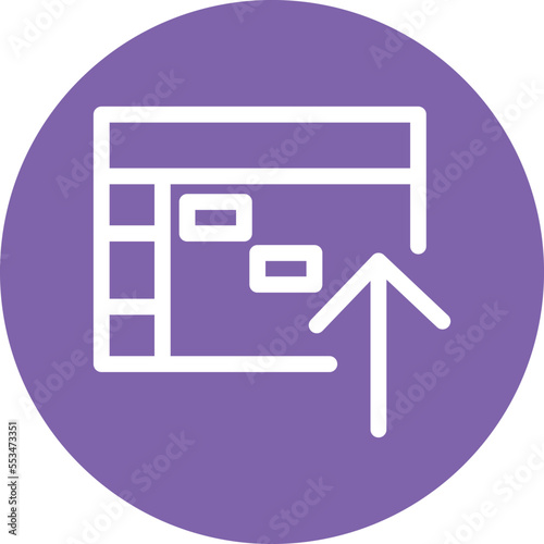Upload Content Vector Icon
