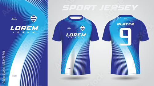 blue shirt sport jersey design