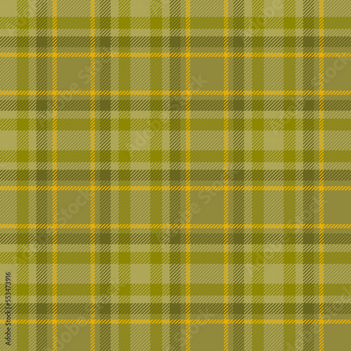 light olive plaid seamless vector pattern with twill weave
