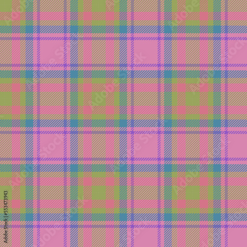 pink pastel plaid seamless vector pattern with twill weave
