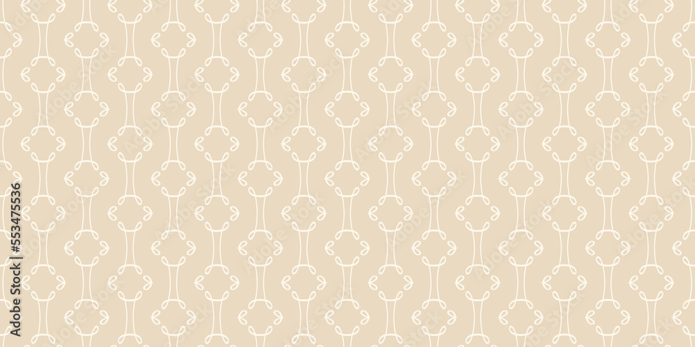 Background pattern with simple elements on a beige background. Seamless pattern, texture. Vector image