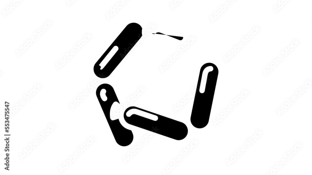 sausages nutrition glyph icon animation sausages nutrition glyph icon animation