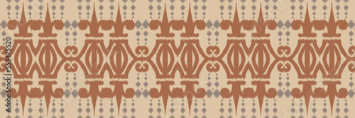 Ethnic ikat flowers batik textile seamless pattern digital vector design for Print saree Kurti Borneo Fabric border brush symbols swatches designer
