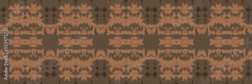 Ethnic ikat flowers batik textile seamless pattern digital vector design for Print saree Kurti Borneo Fabric border brush symbols swatches cotton