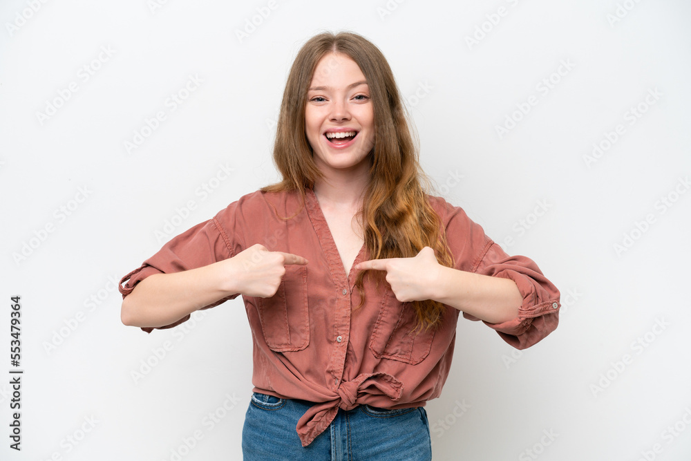 Young pretty woman isolated on white background with surprise facial expression Young pretty woman isolated on white background with surprise facial expression