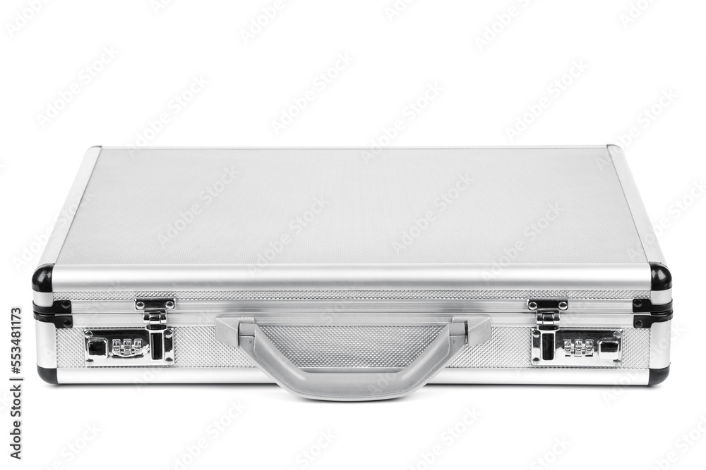 Metal case on white background. Metallic rivets of a road case. Photo ...