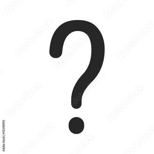 Question mark icon isolated.