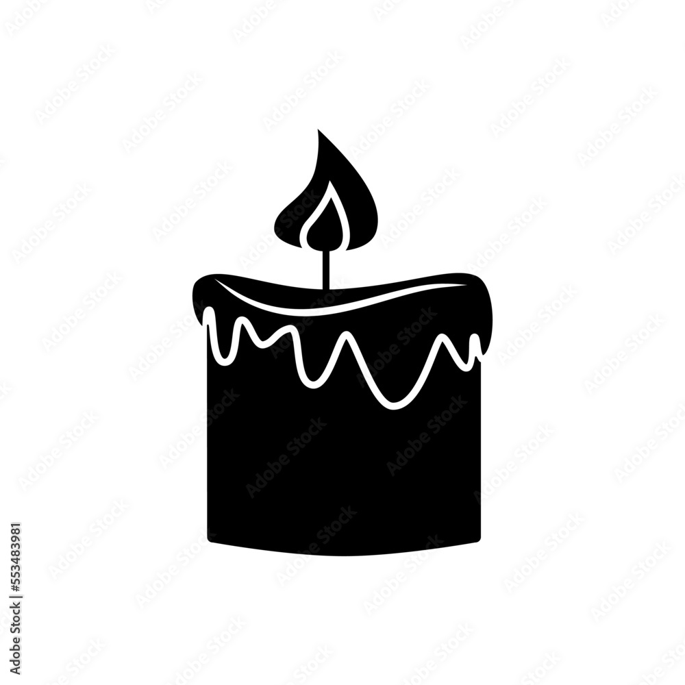 Candle icon vector. lighting illustration sign. Suppository symbol or logo.