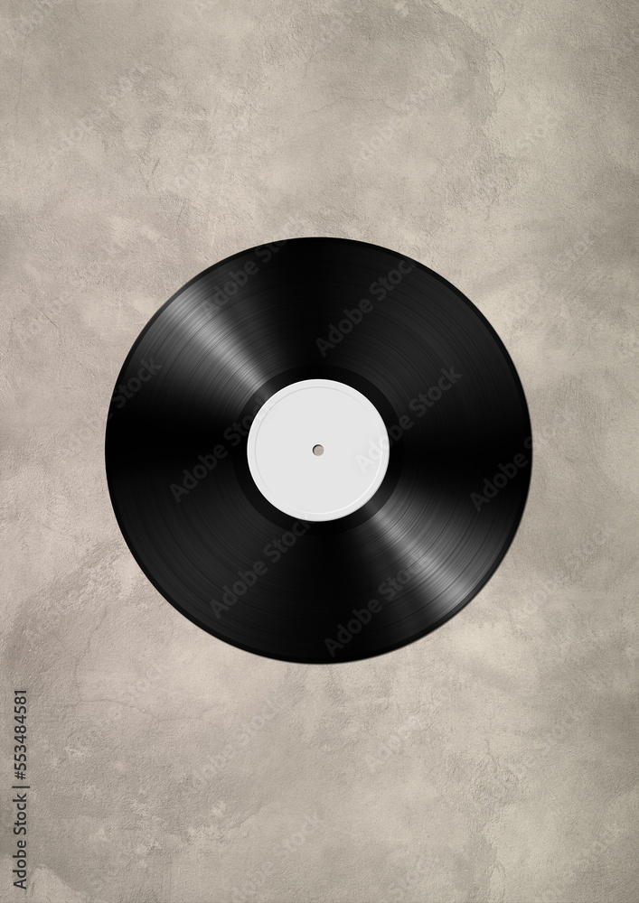 Obraz premium Vinyl record isolated on concrete background