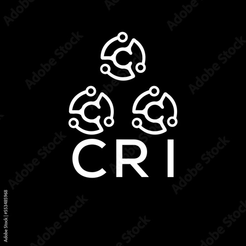 CRI letter logo. CRI best black background vector image. CRI Monogram logo design for entrepreneur and business.
