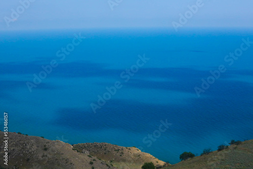 Coast of the black sea in the Crimea in summer. Mountions.