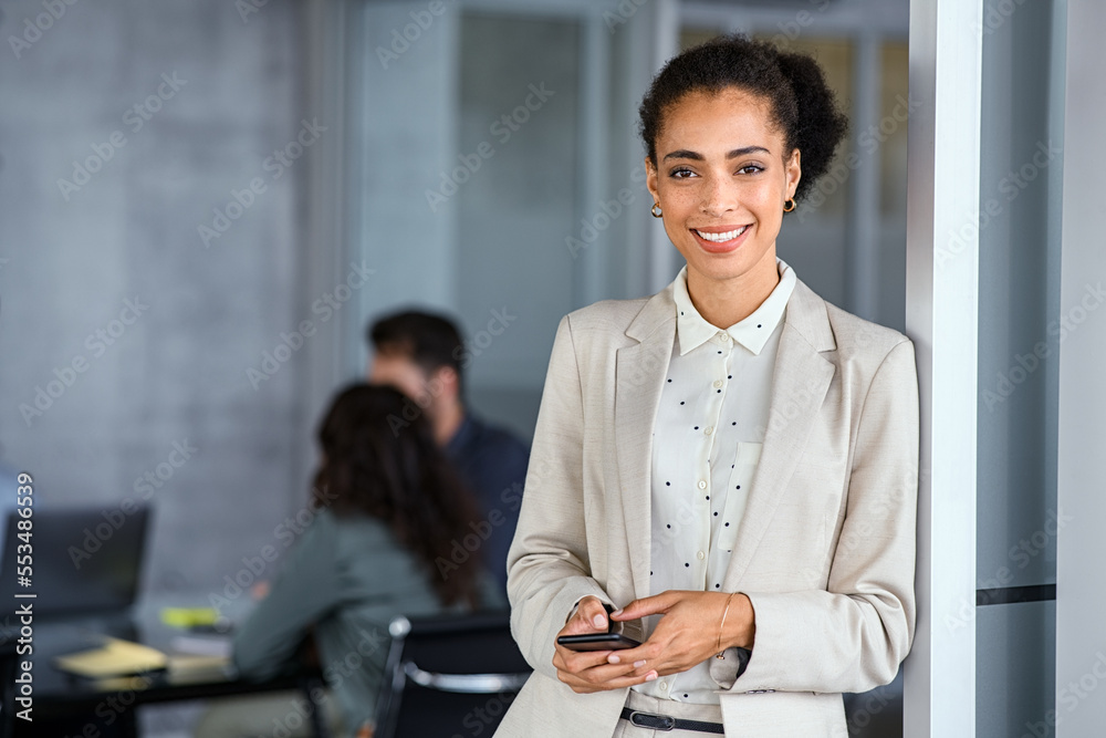 © Rido - Successful mixed race business woman in office