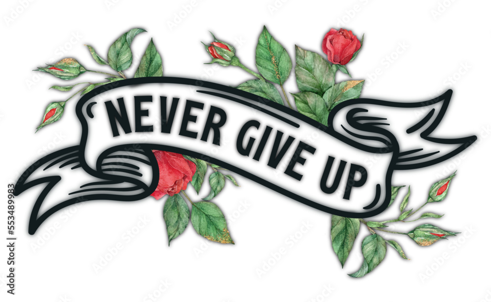 Never Give Up Tattoo Font