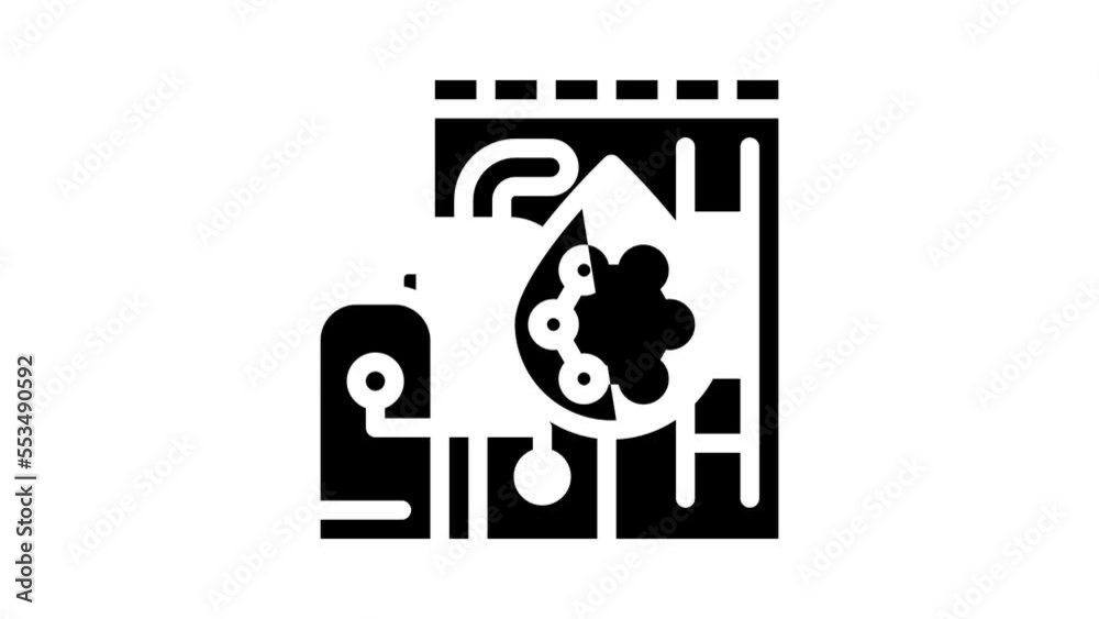petrochemicals laboratory equipment glyph icon animation petrochemicals laboratory equipment glyph icon animation
