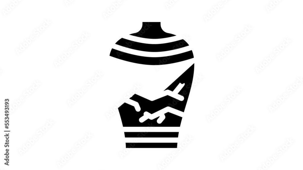 vase chinese glyph icon animation vase chinese glyph icon animation