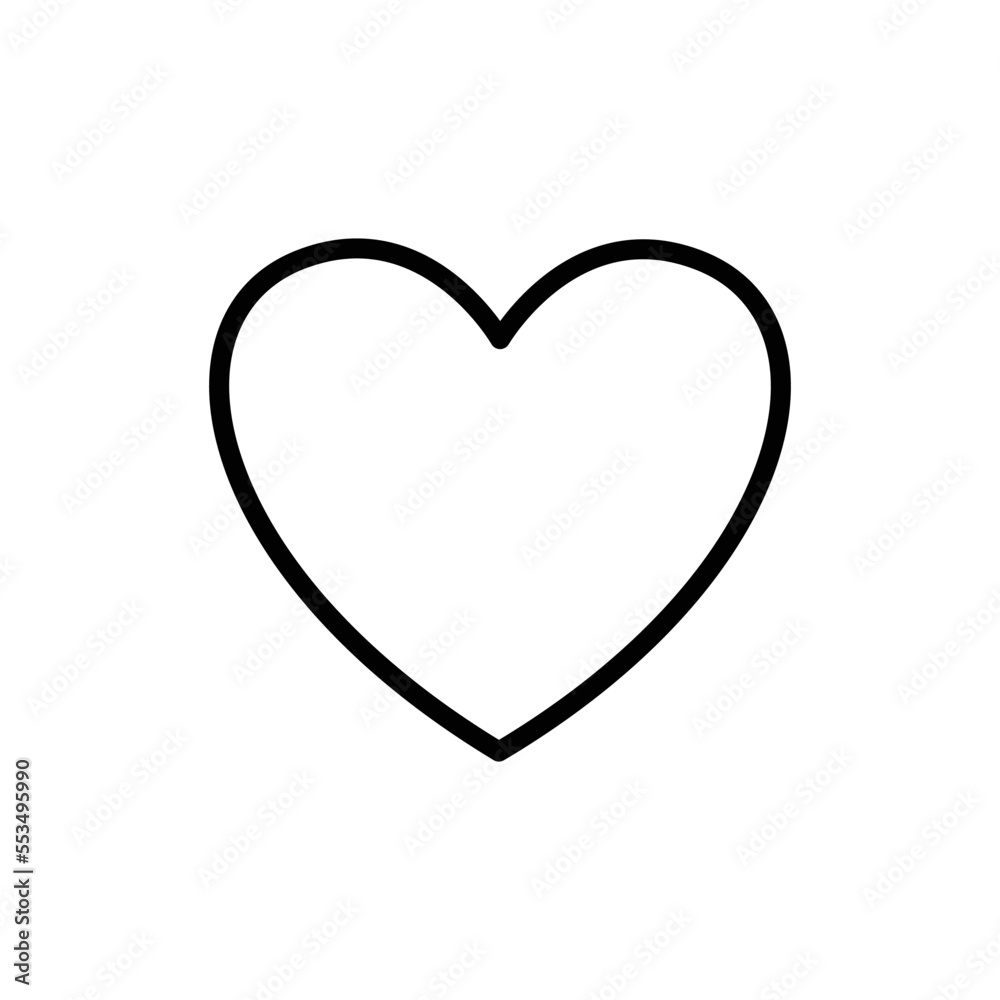 heart icon vector design template in white background