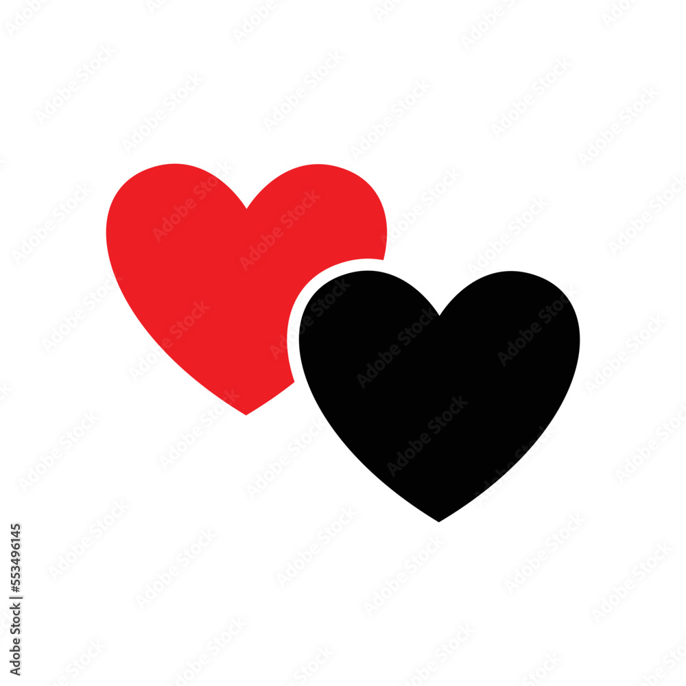 heart icon vector design template in white background