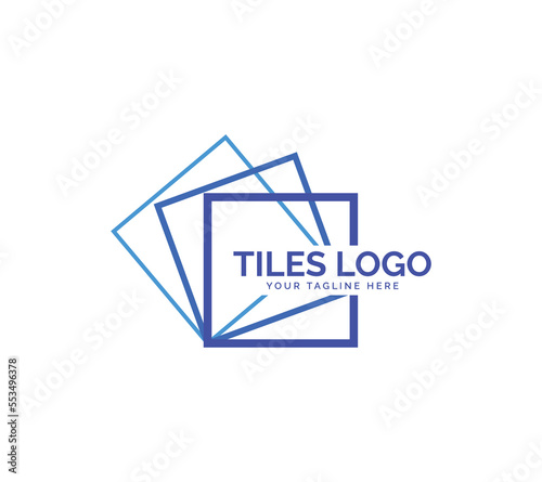 Tiles logo design on white background, Vector illustration.
