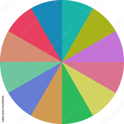 12分割の円グラフ