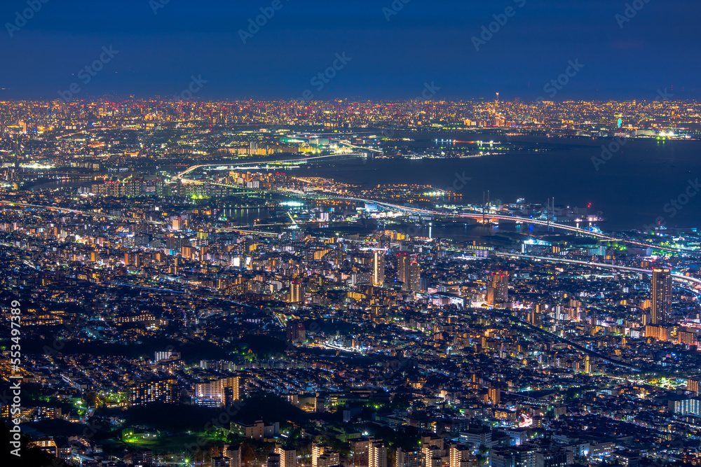 兵庫県　神戸　掬星台からの夜景