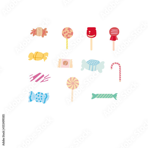 飴ちゃんのイラスト素材のセットです
illustrator10にて保存しております