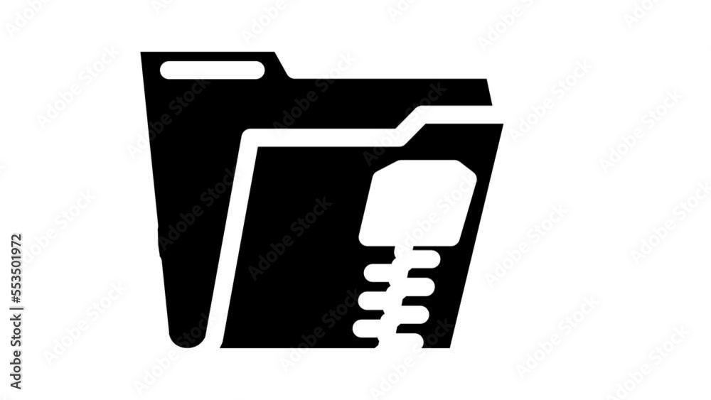 archive folder glyph icon animation archive folder glyph icon animation