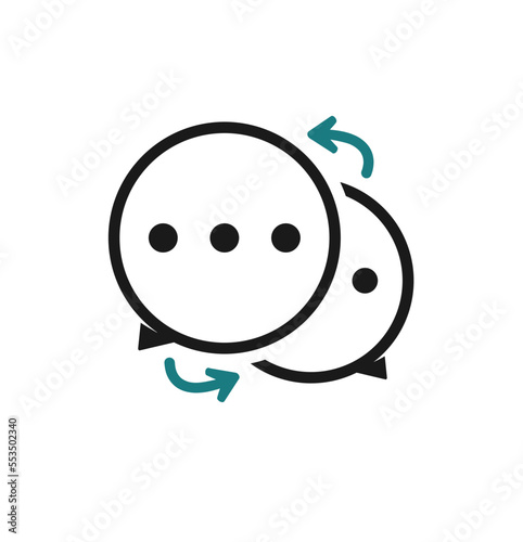 Repost message icon. Illustration vector