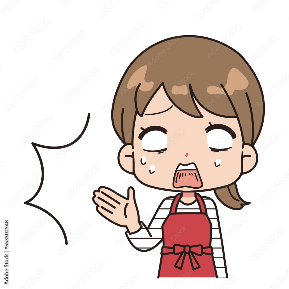 Illustration of a woman who makes a tsukkomi. Illustration of a woman who makes a tsukkomi.