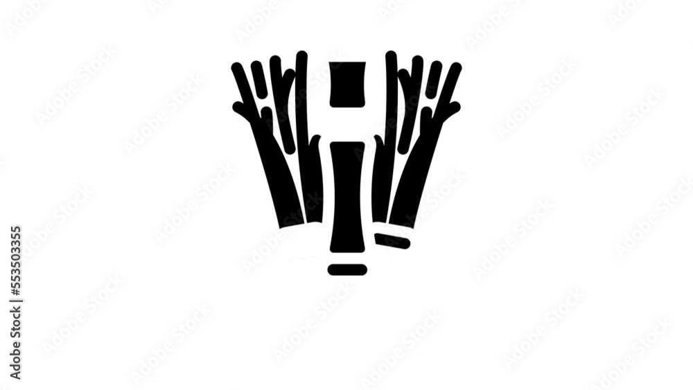 bamboo sticks glyph icon animation bamboo sticks glyph icon animation