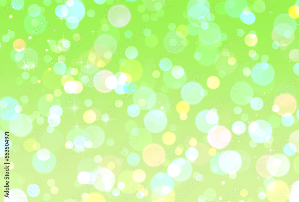 背景素材_玉ボケ_黄緑 背景素材_玉ボケ_黄緑