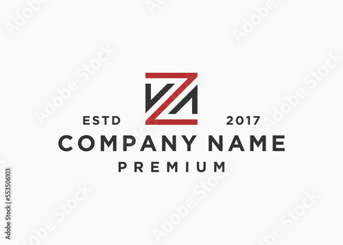 initial letter nz or zn logo design vector illustration template