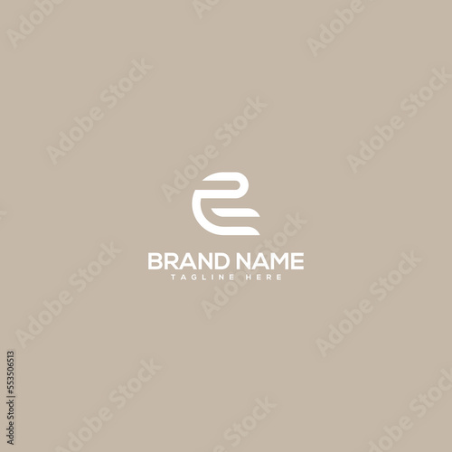 Alphabet monogram letters E, EE logo design vector icon. photo