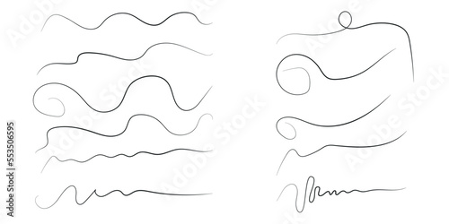 decoration line divider wave hand drawn frame outline