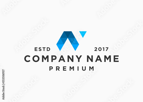initial letter na or an logo design vector illustration template