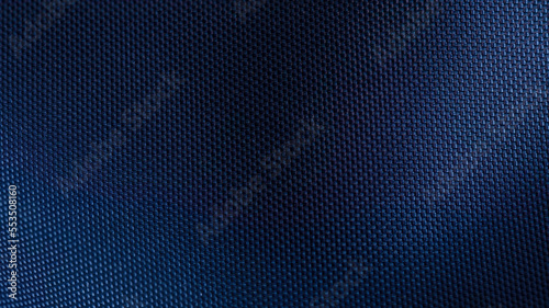 Close-up blue polyester fabric texture use as background.