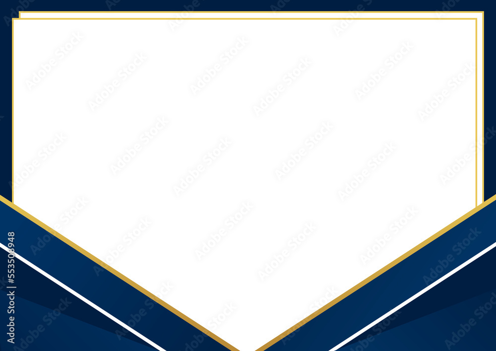 blue background with gold ribbon frame for banner background frame Stock Illustration Adobe Stock